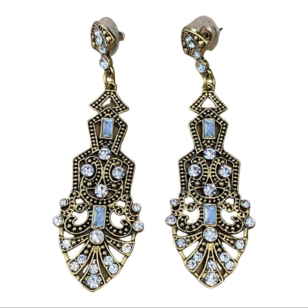 Cizoe 1920 flapper ornate gorgeous earrings